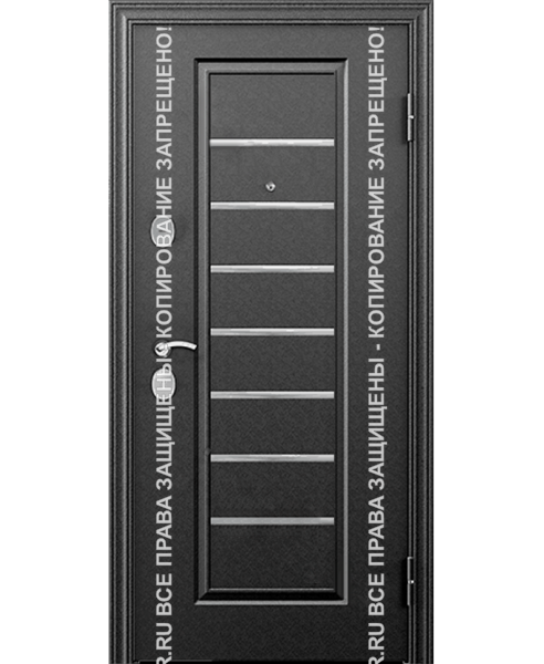 Железная входная дверь МДФ/Порошок 3001 Железная входная дверь МДФ/Порошок 3001